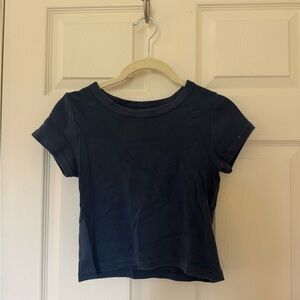 Brandy Melville Blue Crop Top Casual Fitted Style